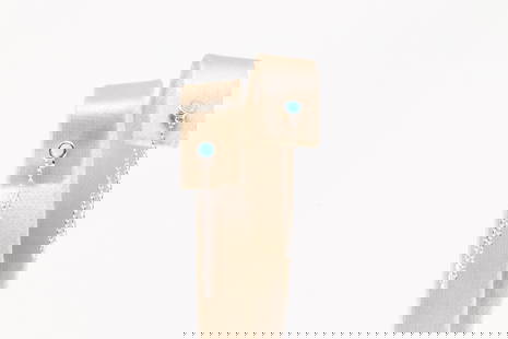 Turquoise Stud & Dangling Earring 14Kt.: Ladies 14Kt White Gold Turquoise Stud & Dangling Earring. This Dangling & Stud Earring's has 2 Turquoise. Turquoise weight: 0.16ctw.