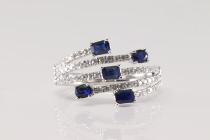 Sapphire & Diamond Ring 14Kt.
