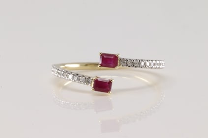 Ruby & Diamond Ring 14Kt.