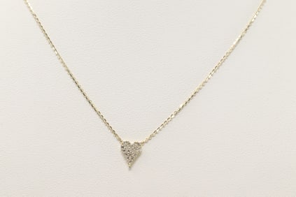 Diamond Heart Pendant / Necklace 14Kt.