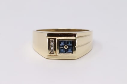 Diamond Sapphires Ring