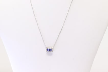 Tanzanite & Diamond Charm / Necklace 14Kt.