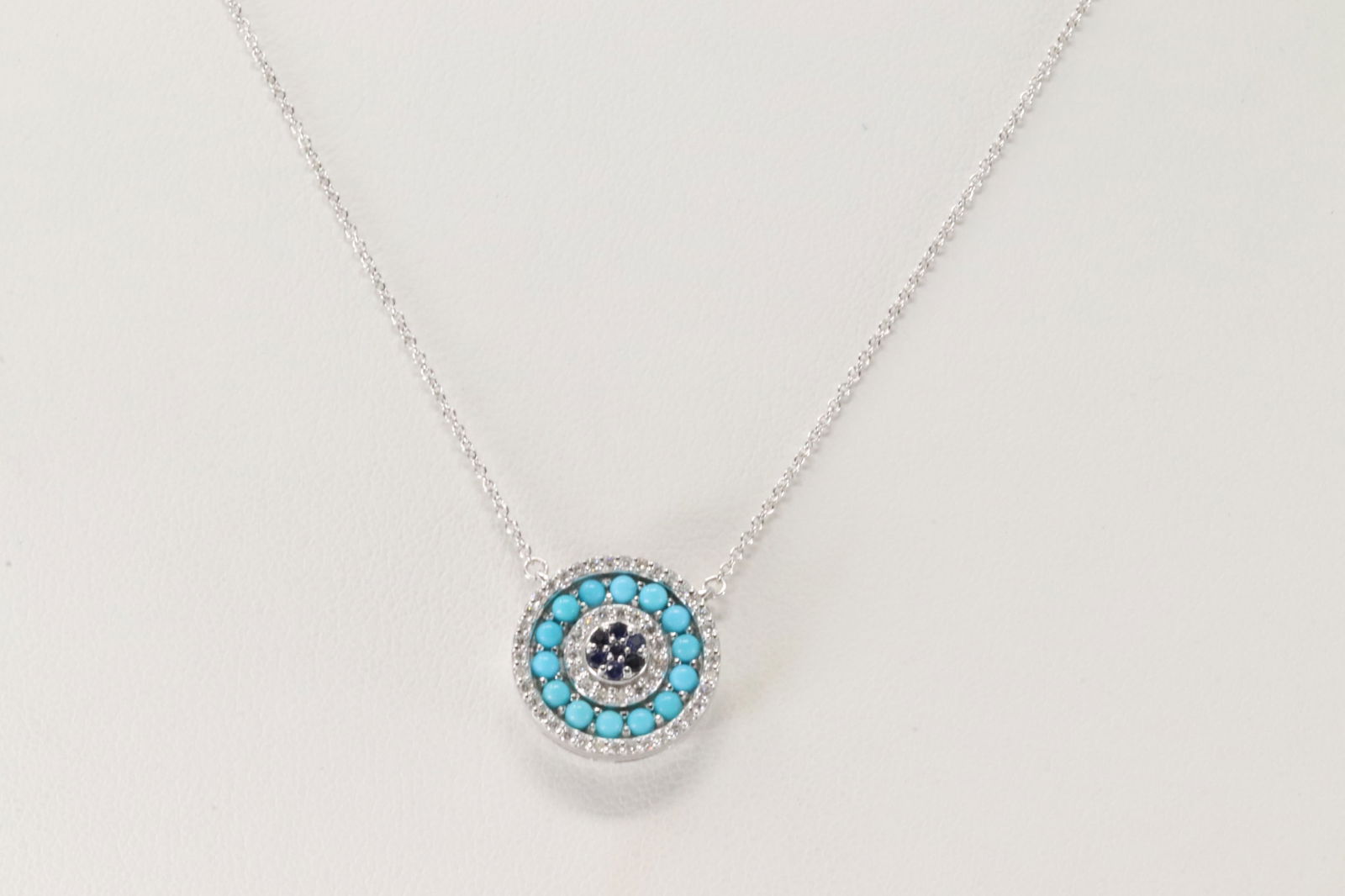 Sapphire / Turquoise & Diamond Pendant / Necklace 14Kt. (1 of 3)