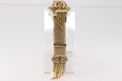 Vintage Tassel Slide Bracelet 14Kt.