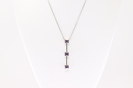 Amethyst Pendant / Necklace 18Kt.