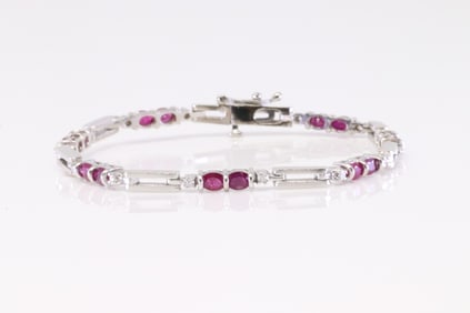 Ruby & Diamond Bracelet 14Kt.