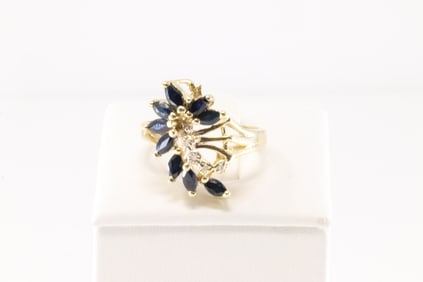 Sapphire & Diamond Ring 14Kt.