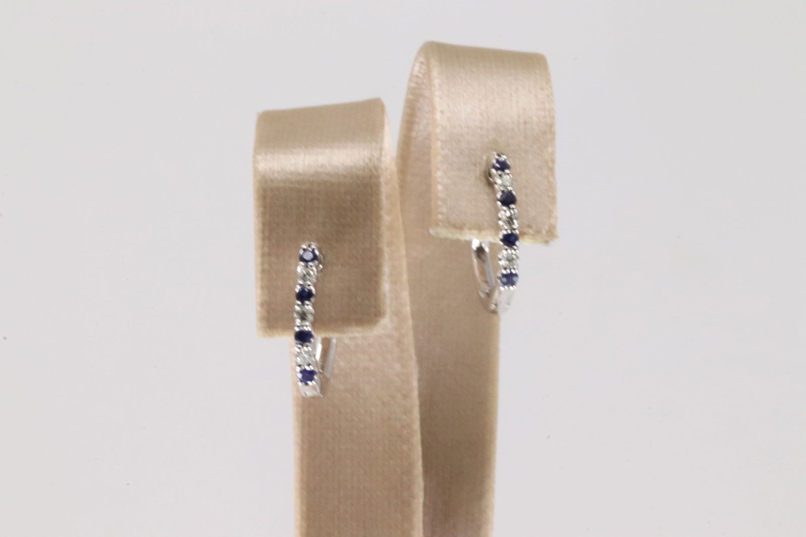 Sapphire & Diamond Hoop Earring 14Kt. (1 of 3)