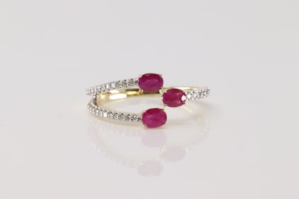 Ruby & Diamond Ring 14Kt.