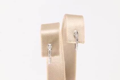 Diamond Hoop Earring 14Kt.