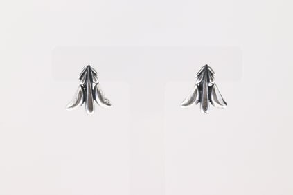 Native America Navajo Sterling Silver Solid Post Earring's By Rita Largo.