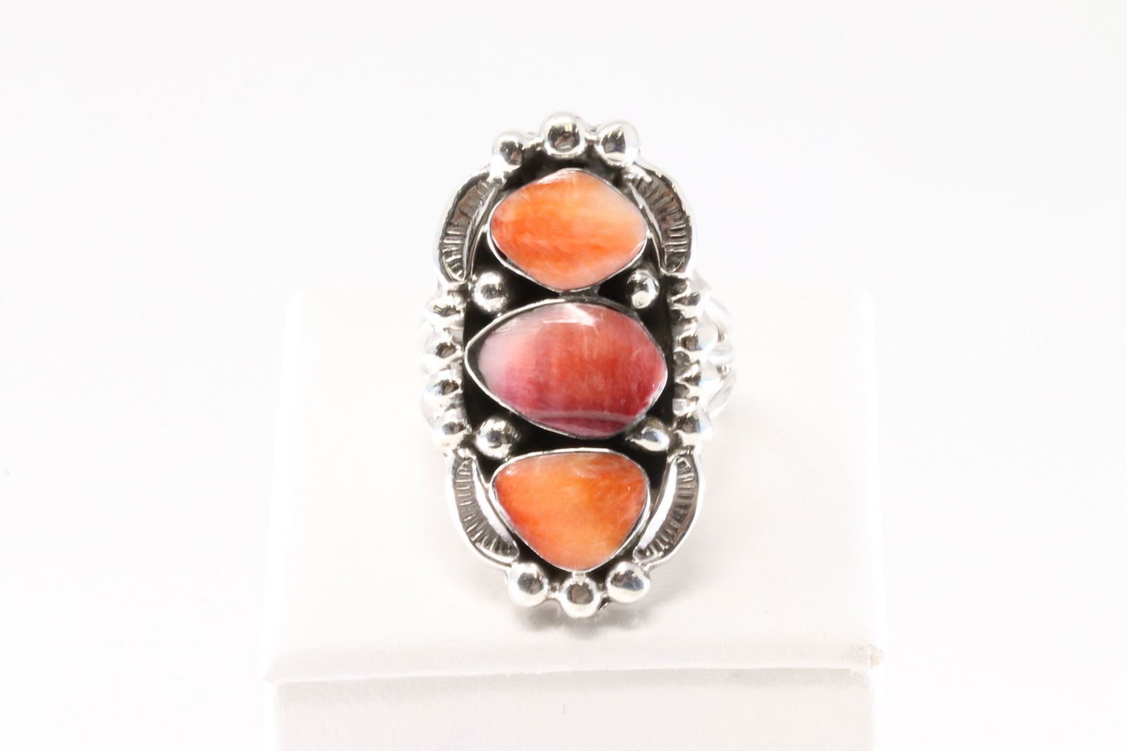 Native America Navajo Sterling Silver Spiny Oyster Ring By Jimmy Garcia. (1 of 4)