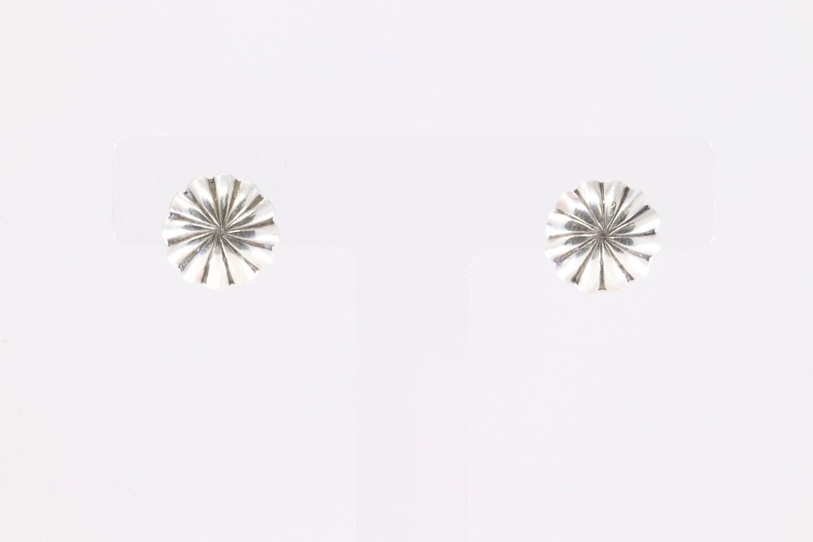 Native America Navajo Sterling Silver Post Earring's By Sally Shurley.: This is a Native America Navajo Sterling Silver Post Earring's By Sally Shurley.