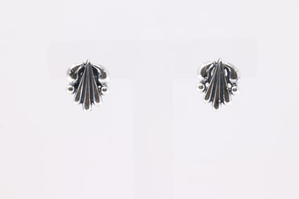 Native America Navajo Sterling Silver Solid Post Earring's By Rita Largo.