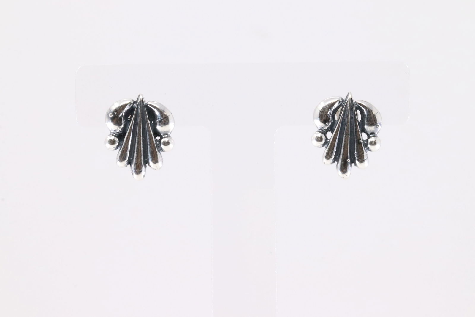Native America Navajo Sterling Silver Solid Post Earring's By Rita Largo. (1 of 4)