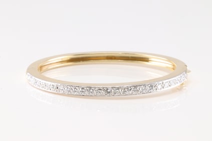 Elegant Bangle Diamond Bracelet 14Kt.