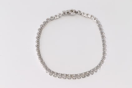 White Gold Diamond Bracelet 14Kt.