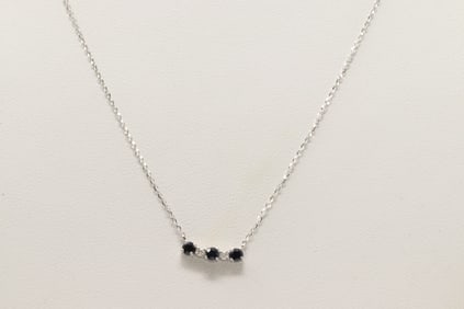 Sapphire & Diamond Necklace 14Kt.