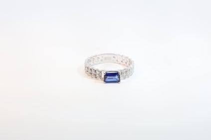 Sapphire & Diamond Ring 14Kt.