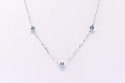 Enamel & Diamond Necklace 10Kt.
