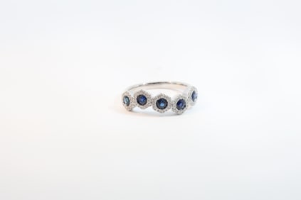 Sapphire & Diamond Ring 14Kt.