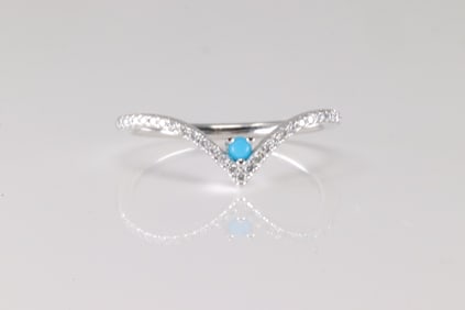 Turquoise & Diamond Ring 14Kt.