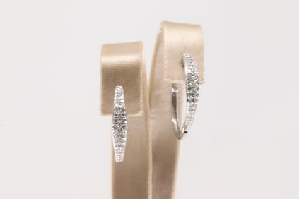 Diamond Hoop Earring 14Kt.