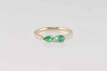 Emerald & Diamond Ring14Kt.