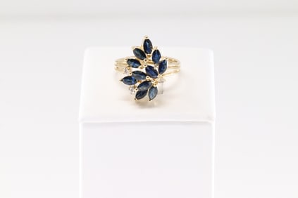Sapphire & Diamond Ring 14Kt.