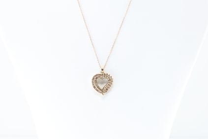 Diamond Heart Pendant / Necklace 10Kt.