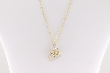 Lobster Diamond Pendant / Necklace14Kt.