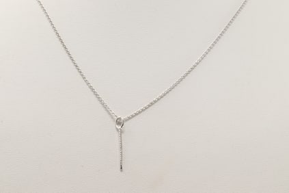 Diamond Needle Pendant / Necklace 14Kt.