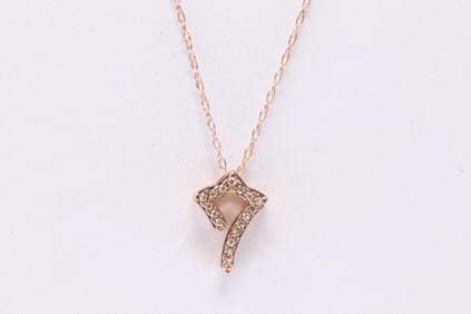 Rose Gold Diamond Pendant.