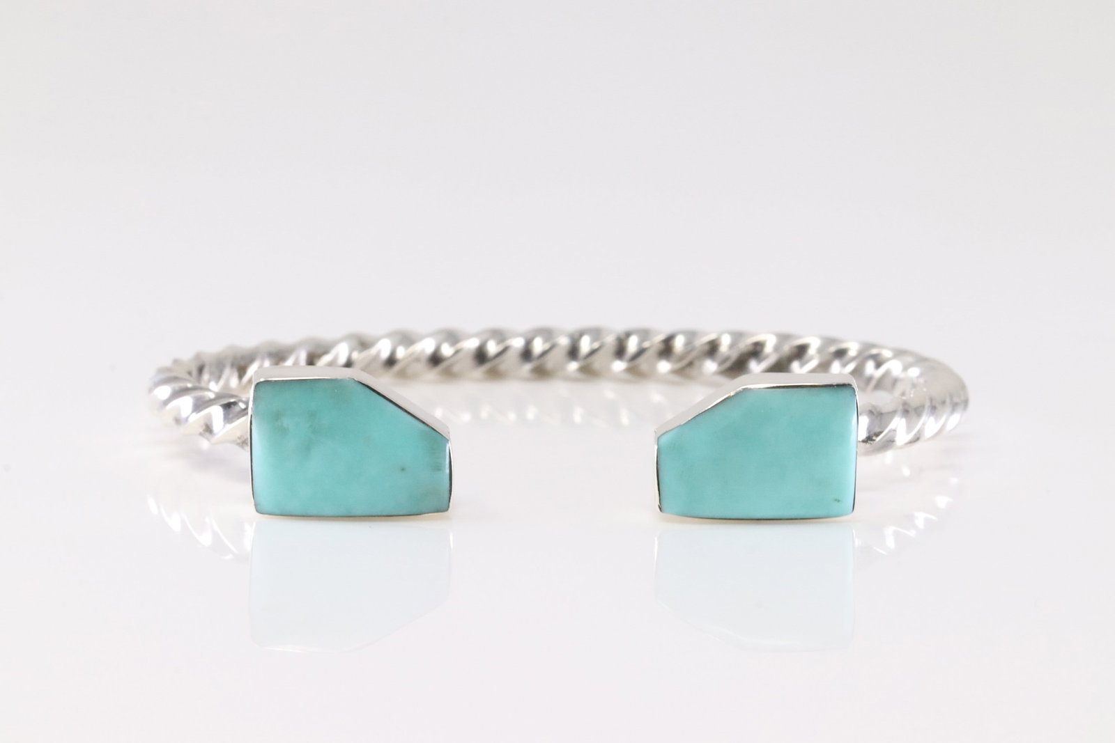 Native America Navajo Sterling Silver Turquoise Bracelet Cuff By Sadie Jim.: Thisis a Native America Navajo Sterling Silver Turquoise Bracelet Cuff By Sadie Jim.