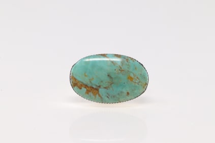 Native America Navajo Sterling Silver Turquoise Ring By Sheena Jack.