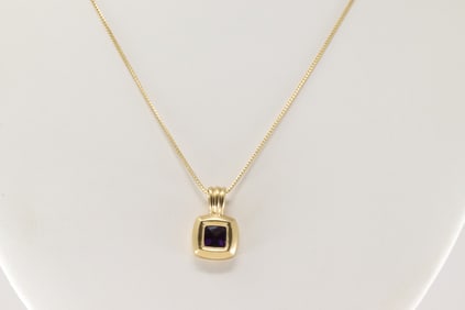 Amethyst Pendant / Necklace 14Kt.