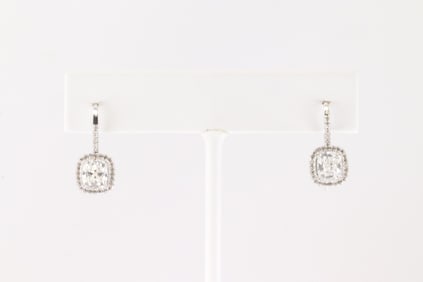 Diamond Open Hoop Earring 18Kt.
