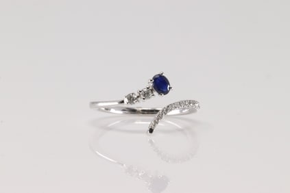 Sapphire & Diamond Ring 14Kt.