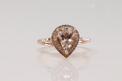 Morganite & Diamond Ring 10Kt.
