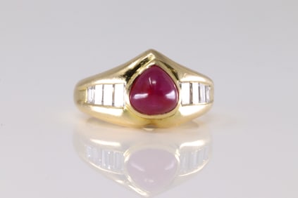 Ruby & Diamond Ring 18Kt.