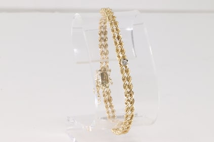 Diamond Double Rope Bracelet 14Kt.