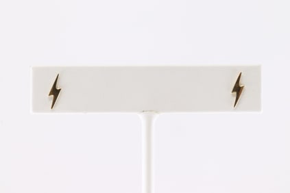 Lightning Stud Earring 14Kt.