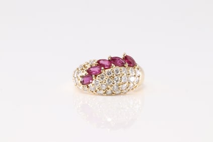 Rubye & Diamond Ring 14Kt.