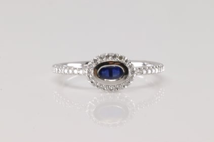 Sapphire & Diamond Ring 14Kt.