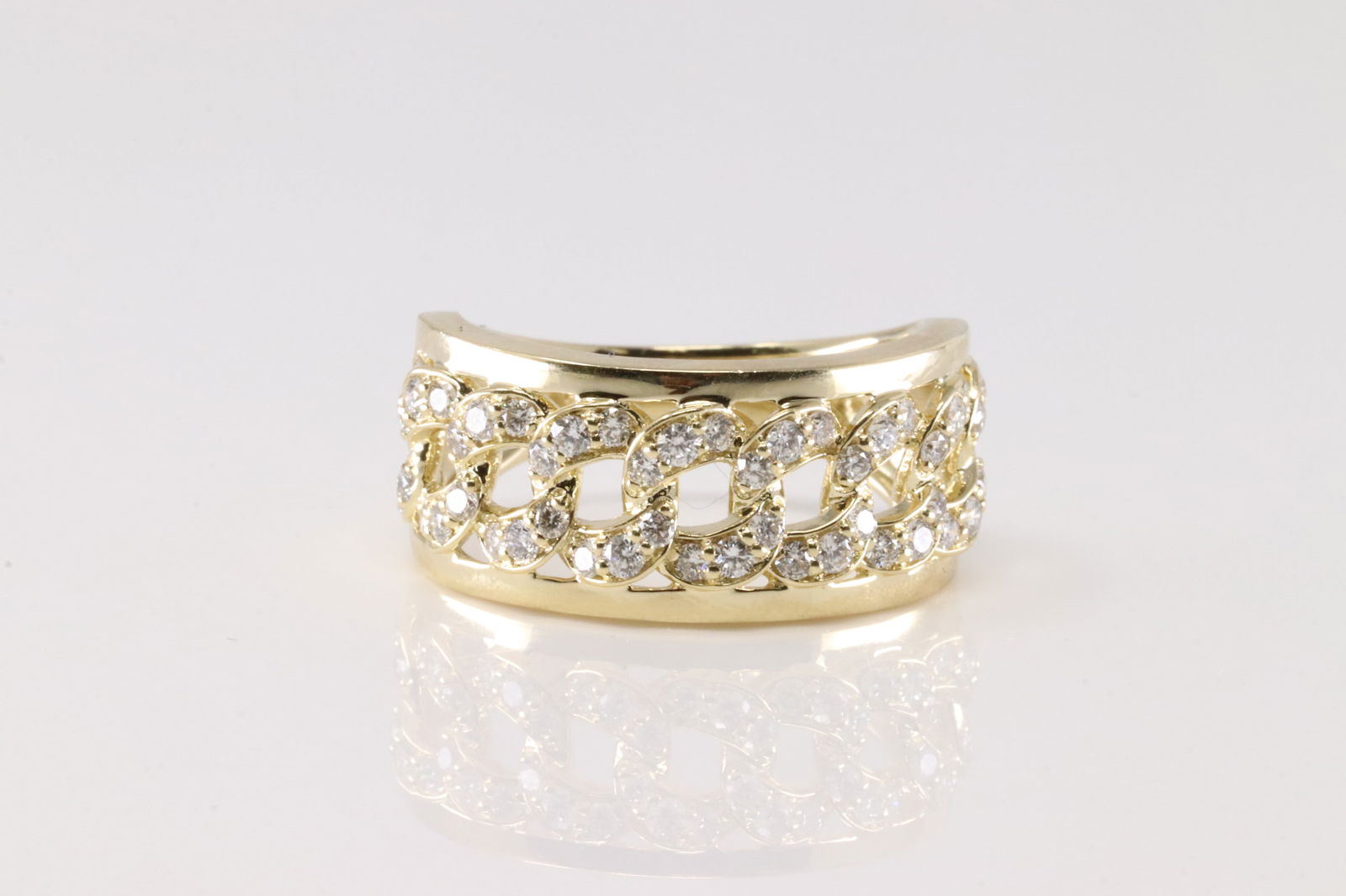 Diamond Ring 14Kt.: Ladies 14Kt Yellow Gold Diamond Ring. This Gorgeous Ring has 48 Round Sparkling Diamonds. Diamond Weight Approx: 0.50 ctw Ring Size: 10.00. Total Weight: 8.00 Grams.