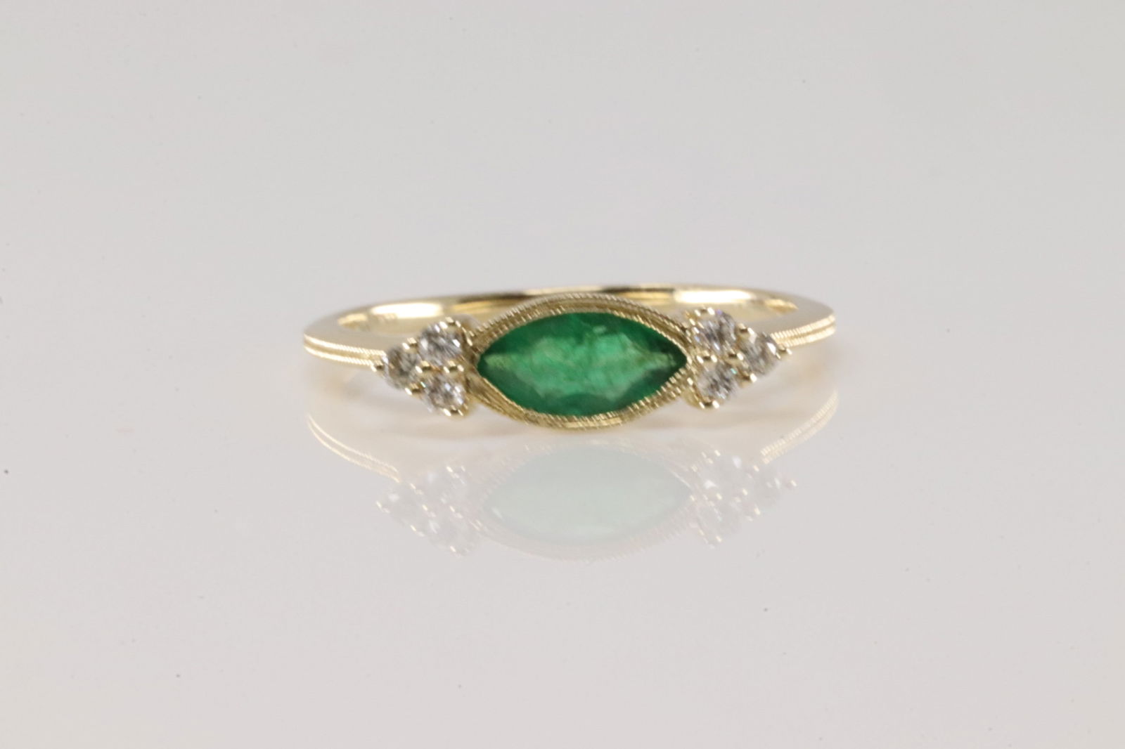 Emerald & Diamond Ring 14Kt. (1 of 4)