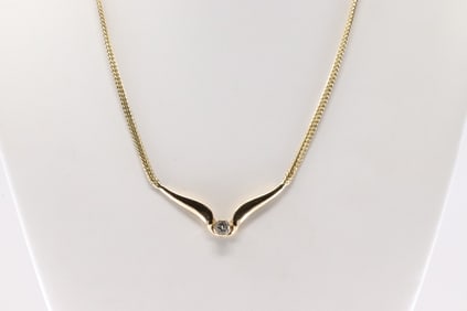 Diamond Necklace 14Kt.