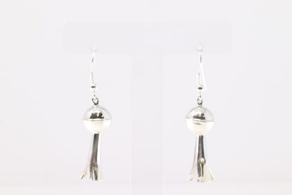 Native America Navajo Sterling Silver Blossom Dangling Earring's By Emily Tsosie.