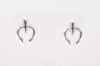 Native America Navajo Sterling Silver Stamped Post Earring's By Paige Gordon.