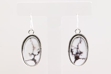 Native America Navajo Sterling Silver Wild Horse Dangling Earring's By Joelias Draper.